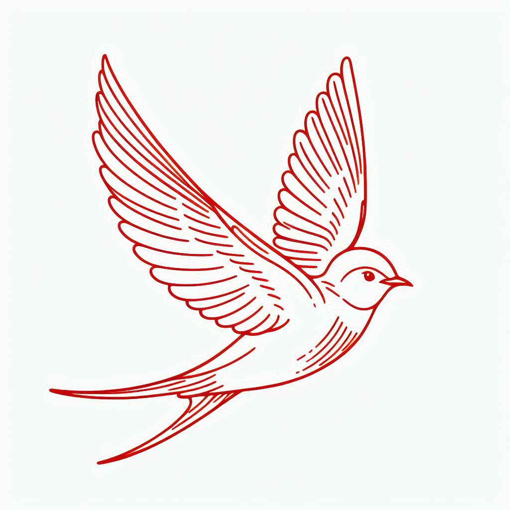  изображение ласточки, тонкая красная линия на белом фоне.jpg